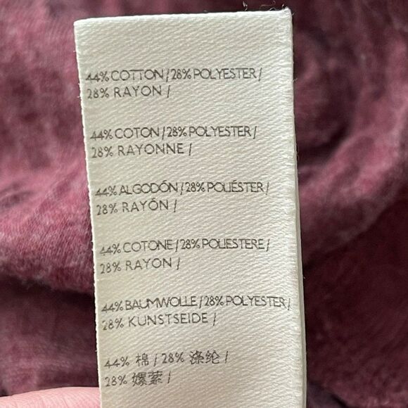 We The Free Back At It Henley Top Long Sleeves Oversized Slouchy Burgundy Small - Picture 11 of 12